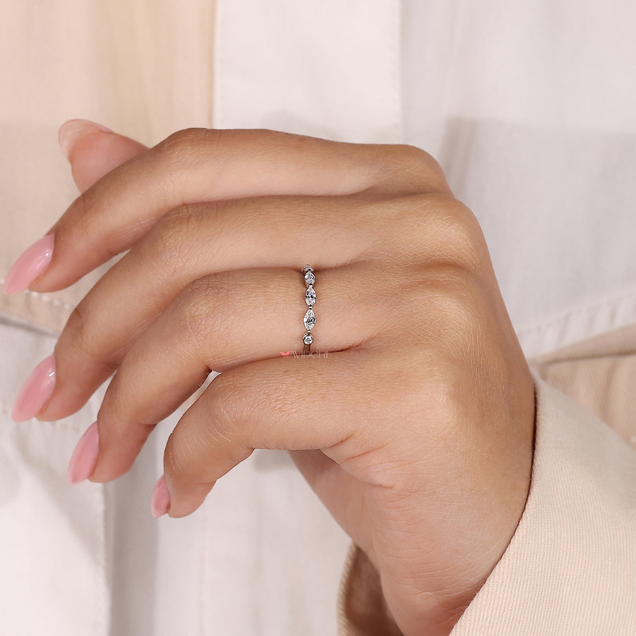 Round diamond wedding band perfect for any special occasion
