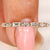 Eternity diamond band with baguette marquise stones.
