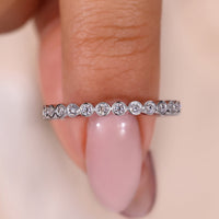 Bezel Set Wedding Band Round Cut