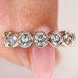 Custom wedding band with lab grown diamond.