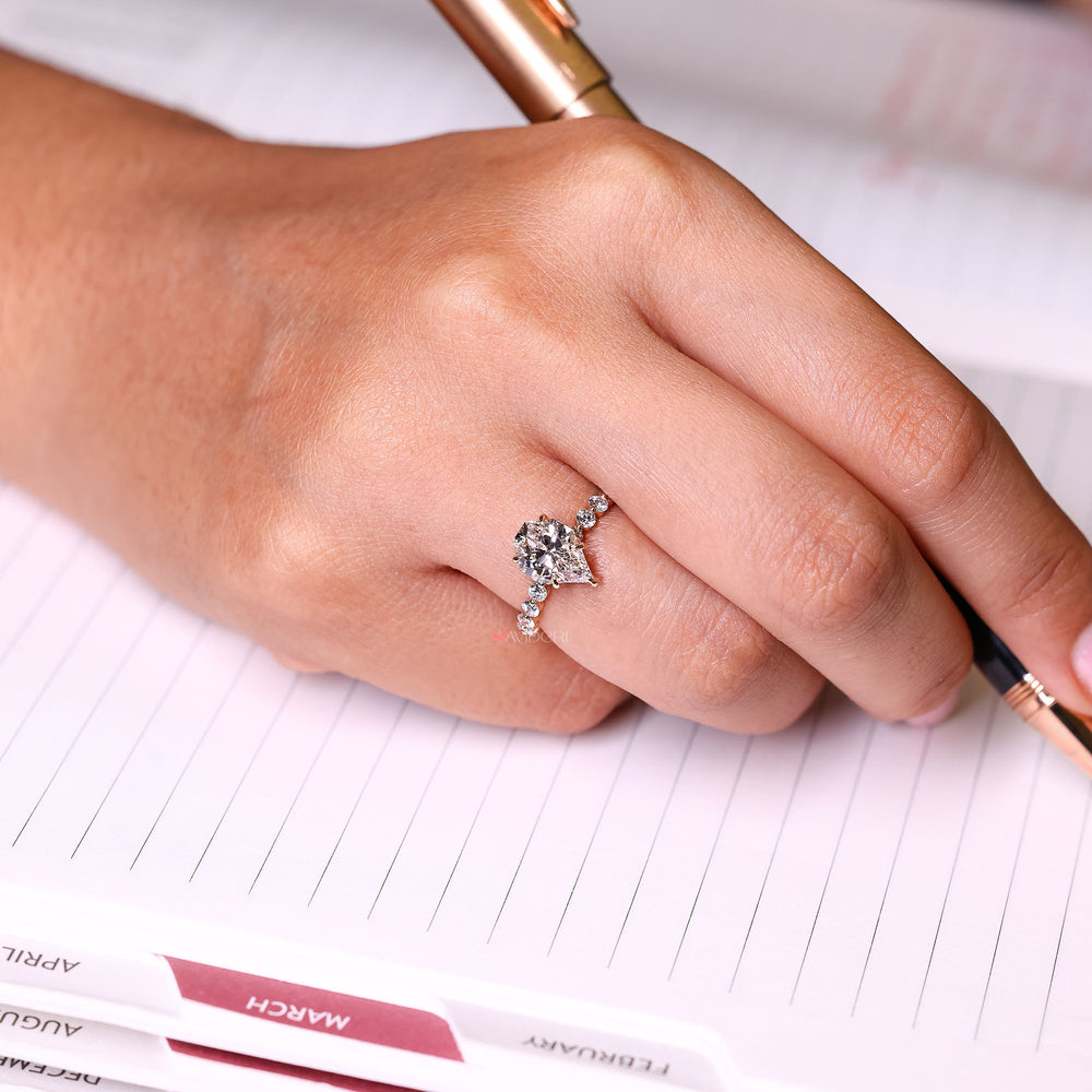 Buy engagement ring with custom lab grown diamond.