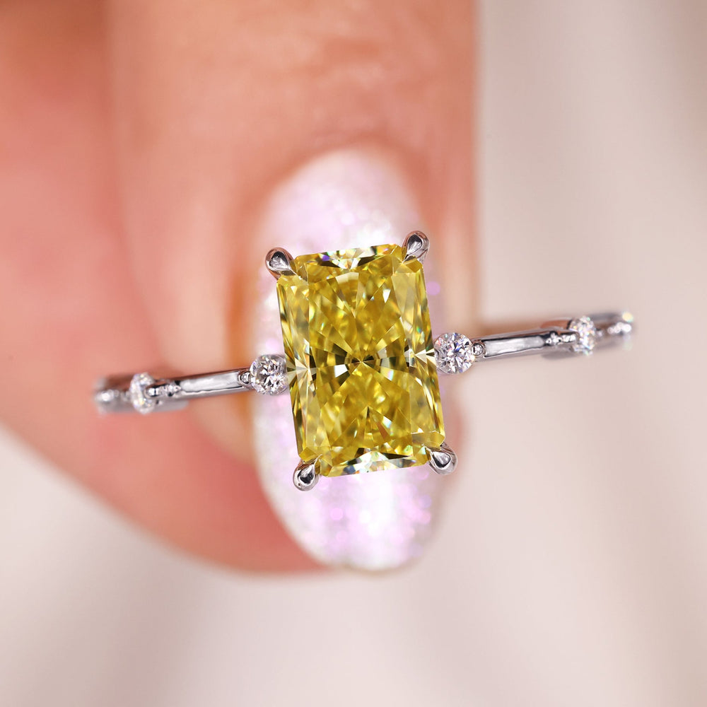 This avideri engagement ring symbolizes love and commitment.
