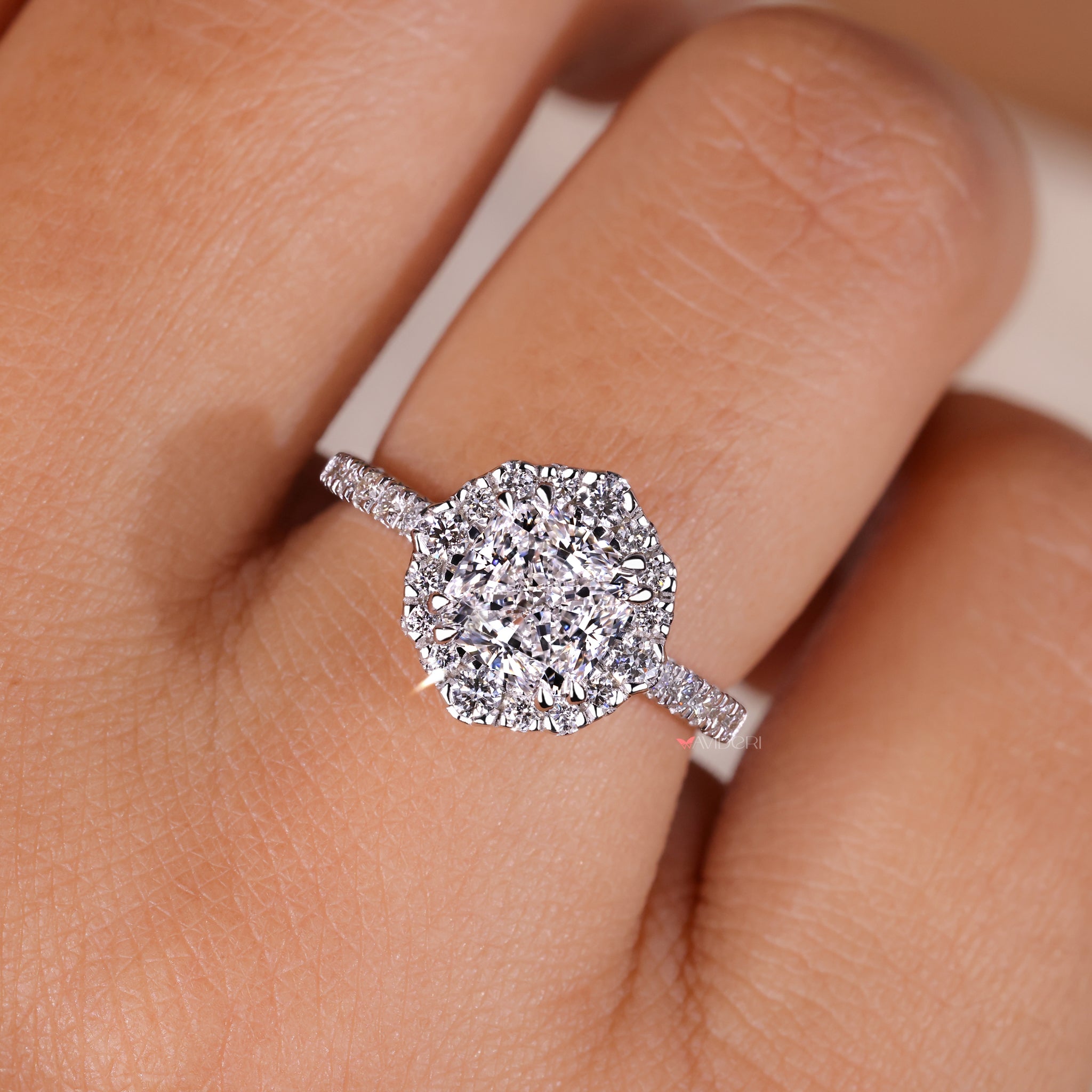 Pave diamond ring crafted with fine detail and artistry, making it a perfect choice for special moments.
