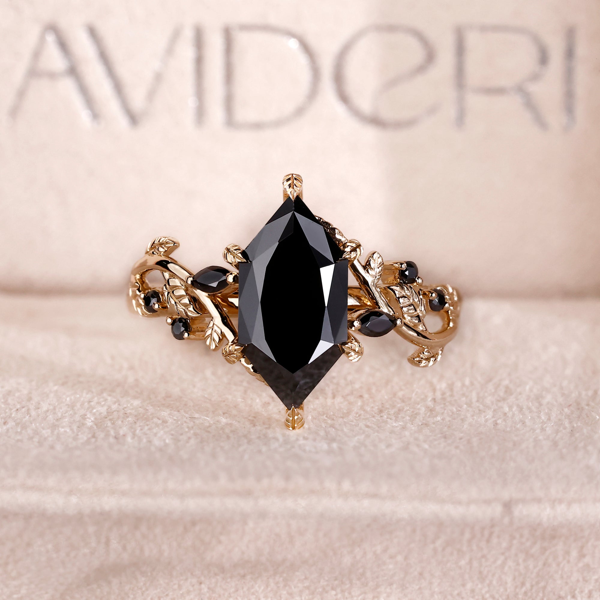 Custom engagement ring in moissanite engagement ring design.
