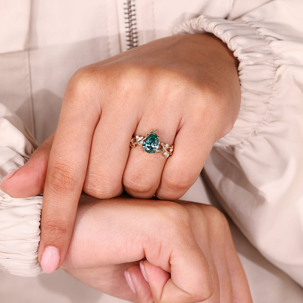 Handmade ring with handmade jewelry.