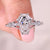 Coffin cut engagement ring with art deco diamond ring.