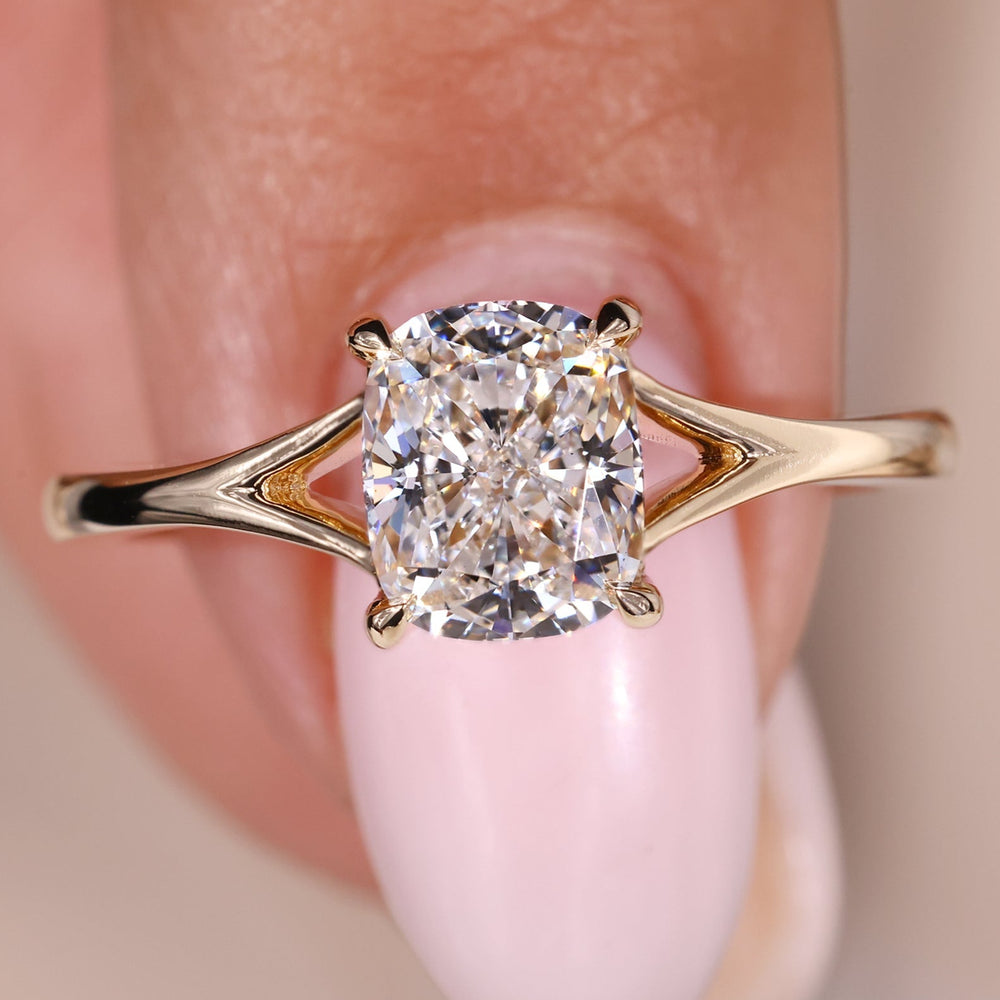 cushion cut engagement ring 4 prong claw setting buy engagement ring
