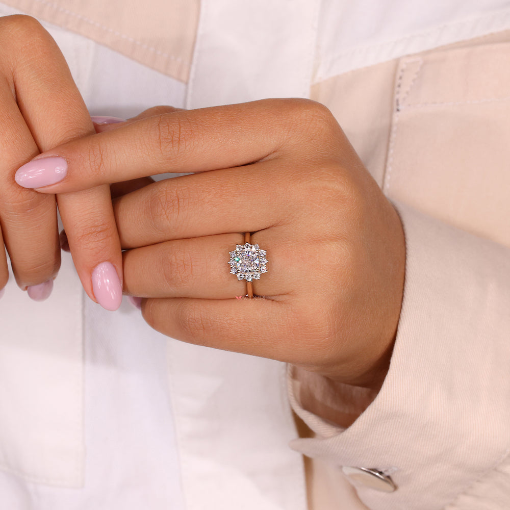 Classic round diamond ring highlighting timeless beauty and elegance.
