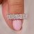 Radiant cut wedding band with 7 stone wedding band.