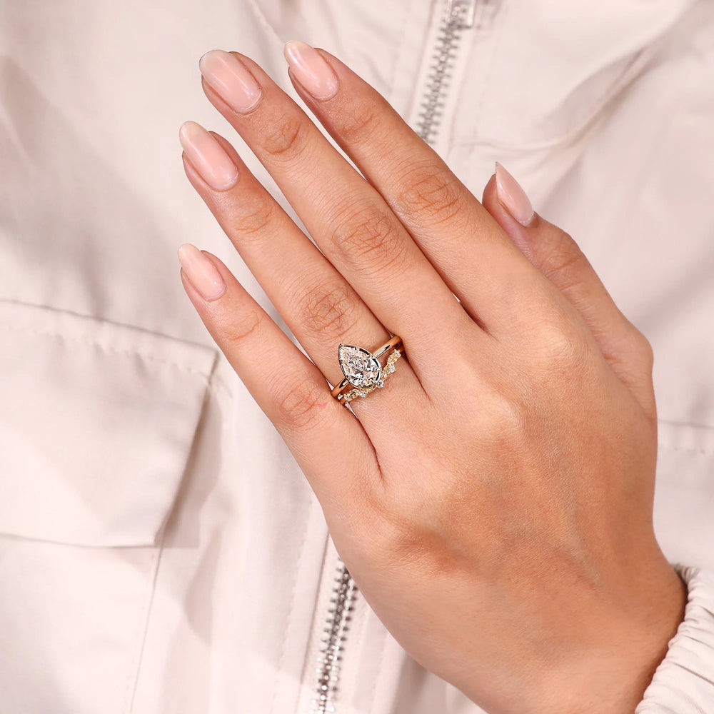 Custom wedding band with lab grown diamond.