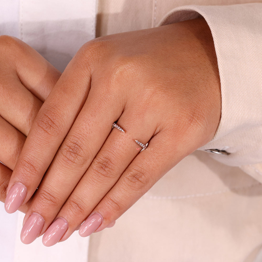 Flush wedding band with an adjustable fit ideal for custom wear
