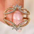 Marquise and round diamond band wrap guard.
