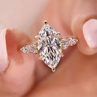 Marquise Engagement Ring In Muse Setting