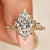 Nature inspired marquise diamond solitaire ring.

