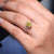 The radiant moissanite ring is crafted to catch every eye.