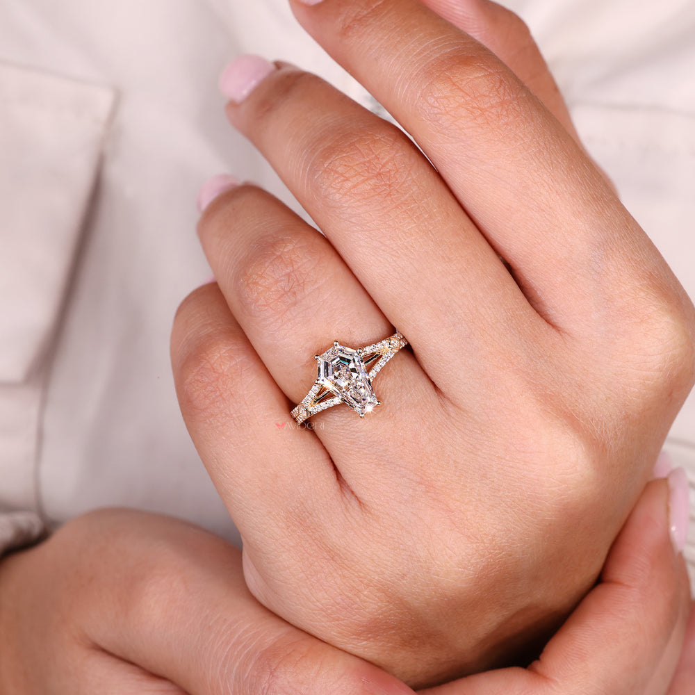 Lab Grown Diamond Split Shank Engagement Ring.