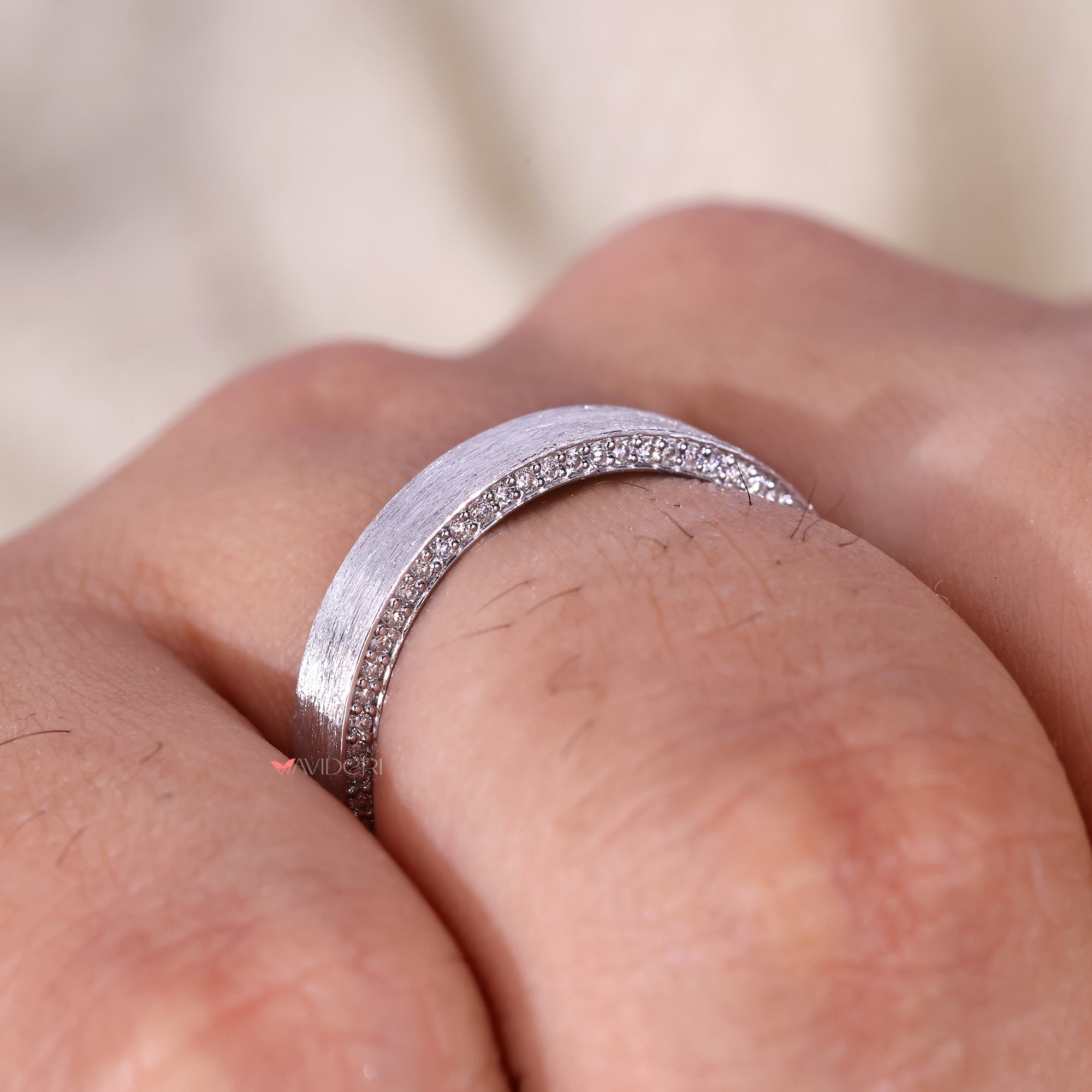 Round Diamond Double Sided Eternity Diamond Ring