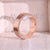 Mens rose gold ring with double side eternity ring.
