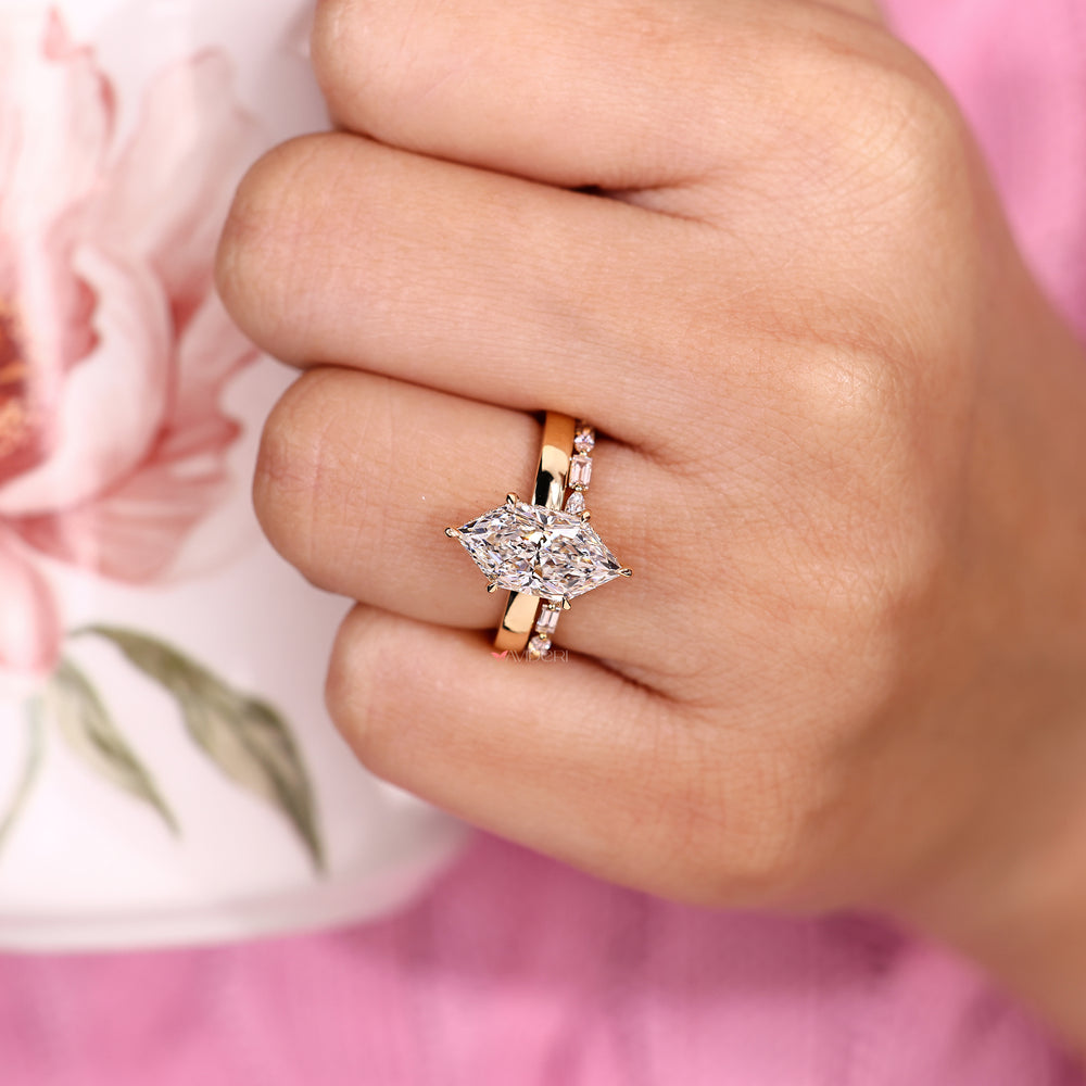Handmade diamond engagement ring with halo.