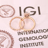 Lab grown marquise ring IGI certified band set.
