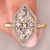 Halo engagement ring with handmade jewelry.