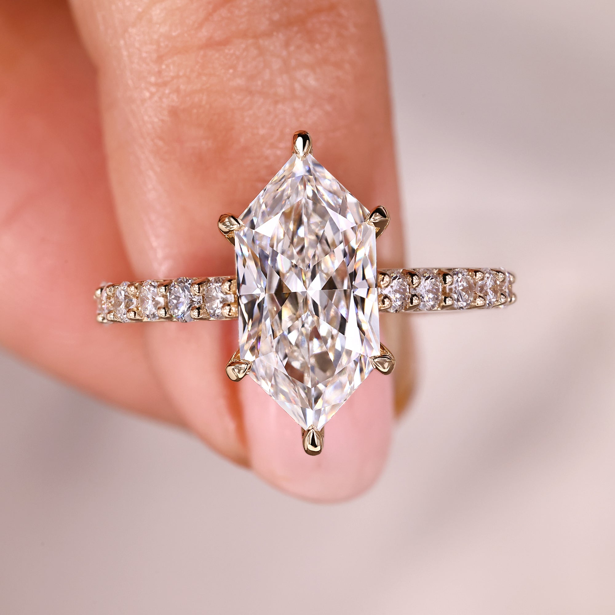 Avideri engagement ring with hidden halo engagement ring.