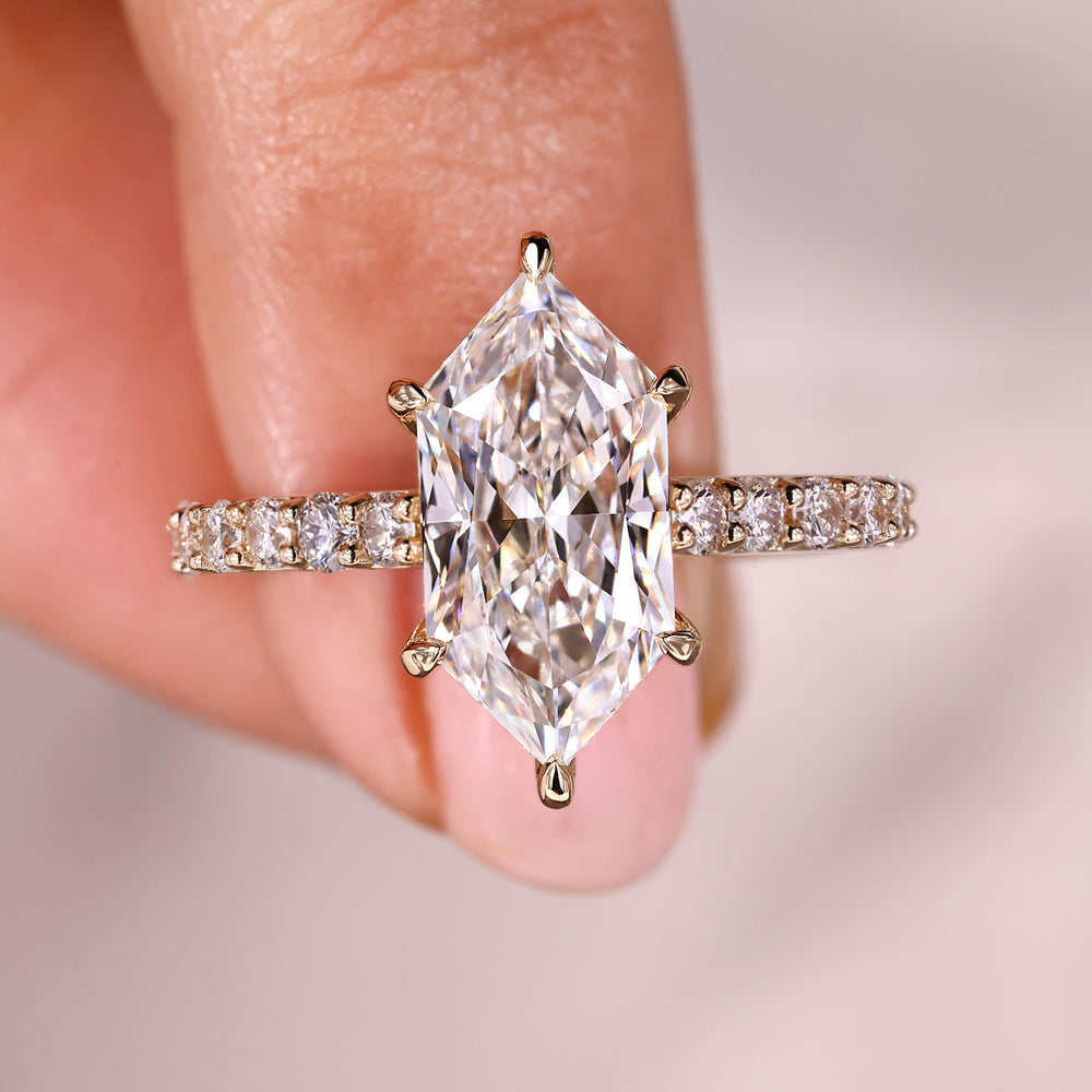 Avideri engagement ring with hidden halo engagement ring.