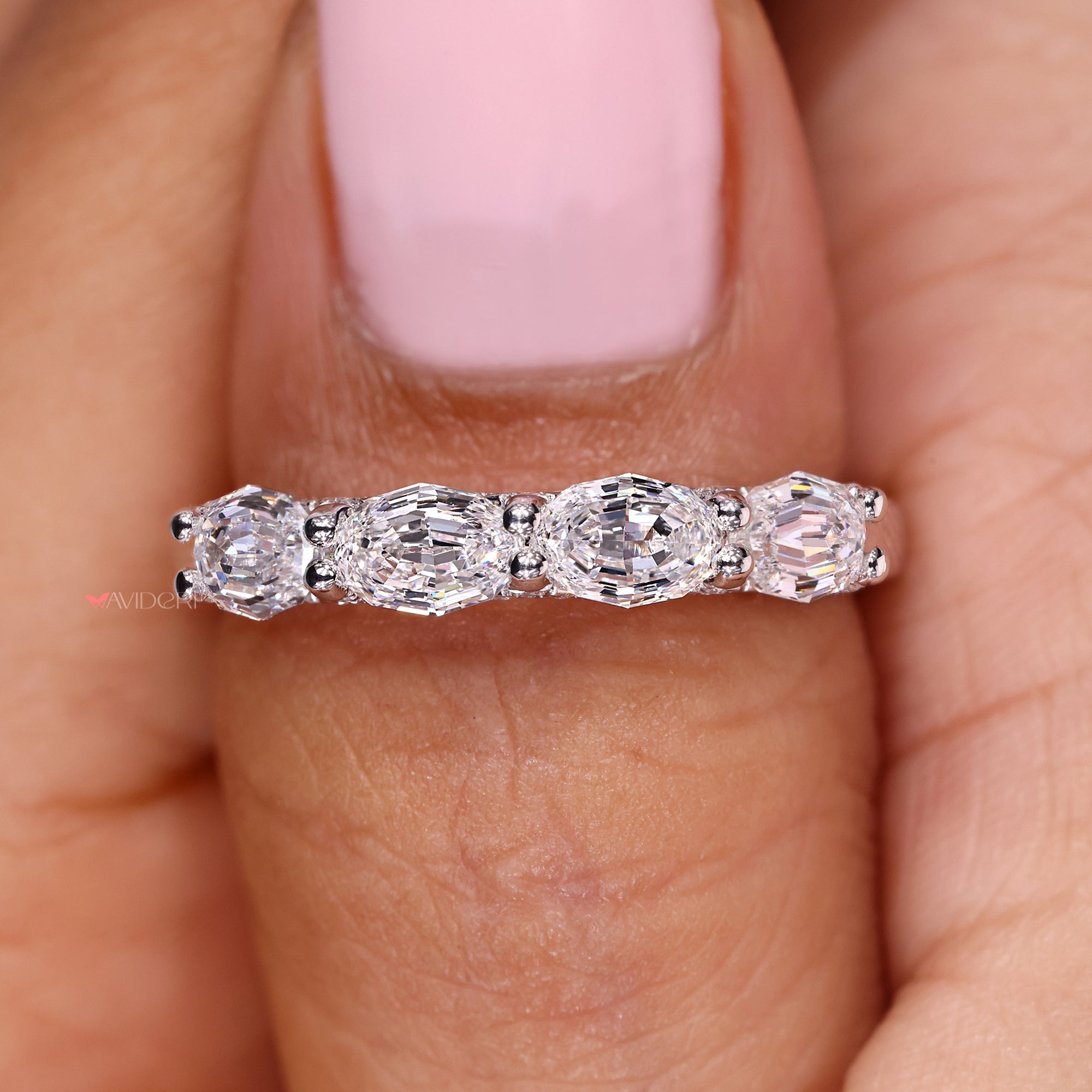 Lab Grown Diamond in handmade band.