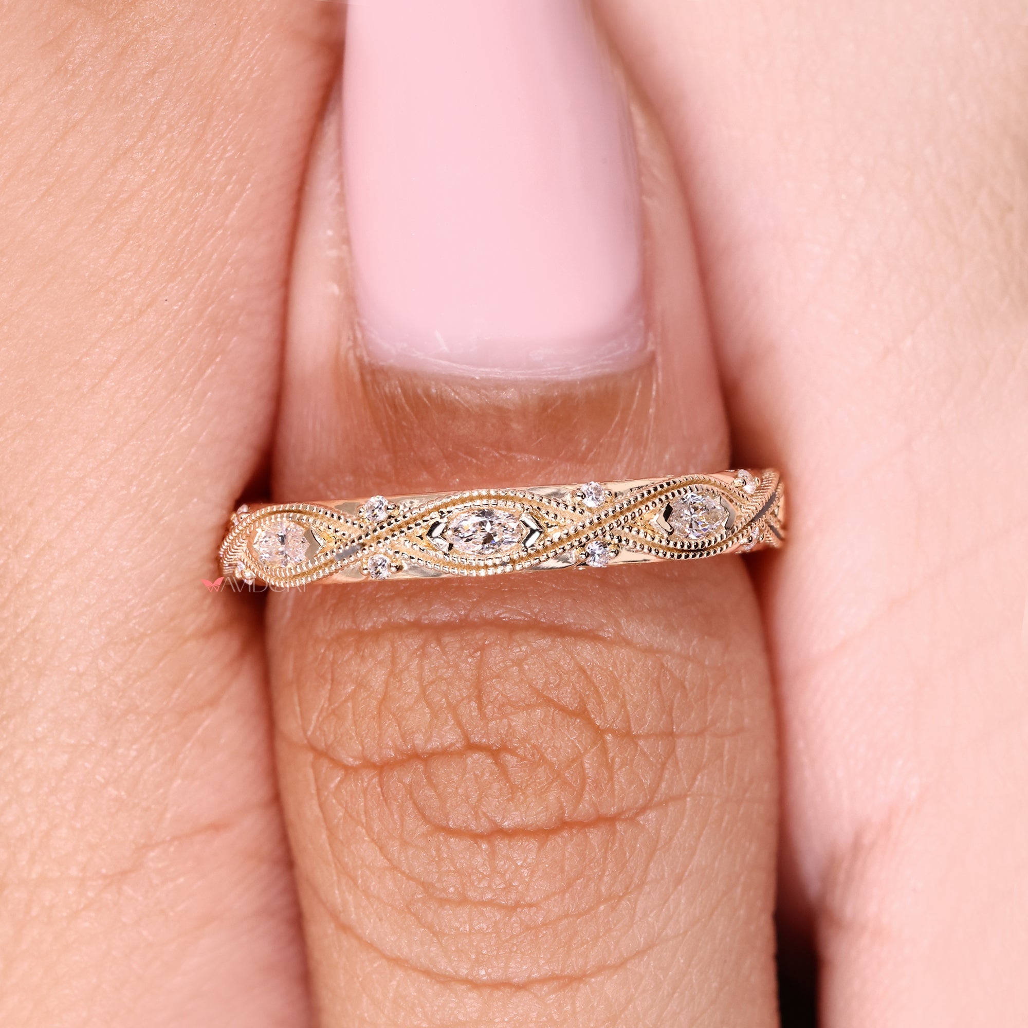 Diamond wedding band full eternity design.
