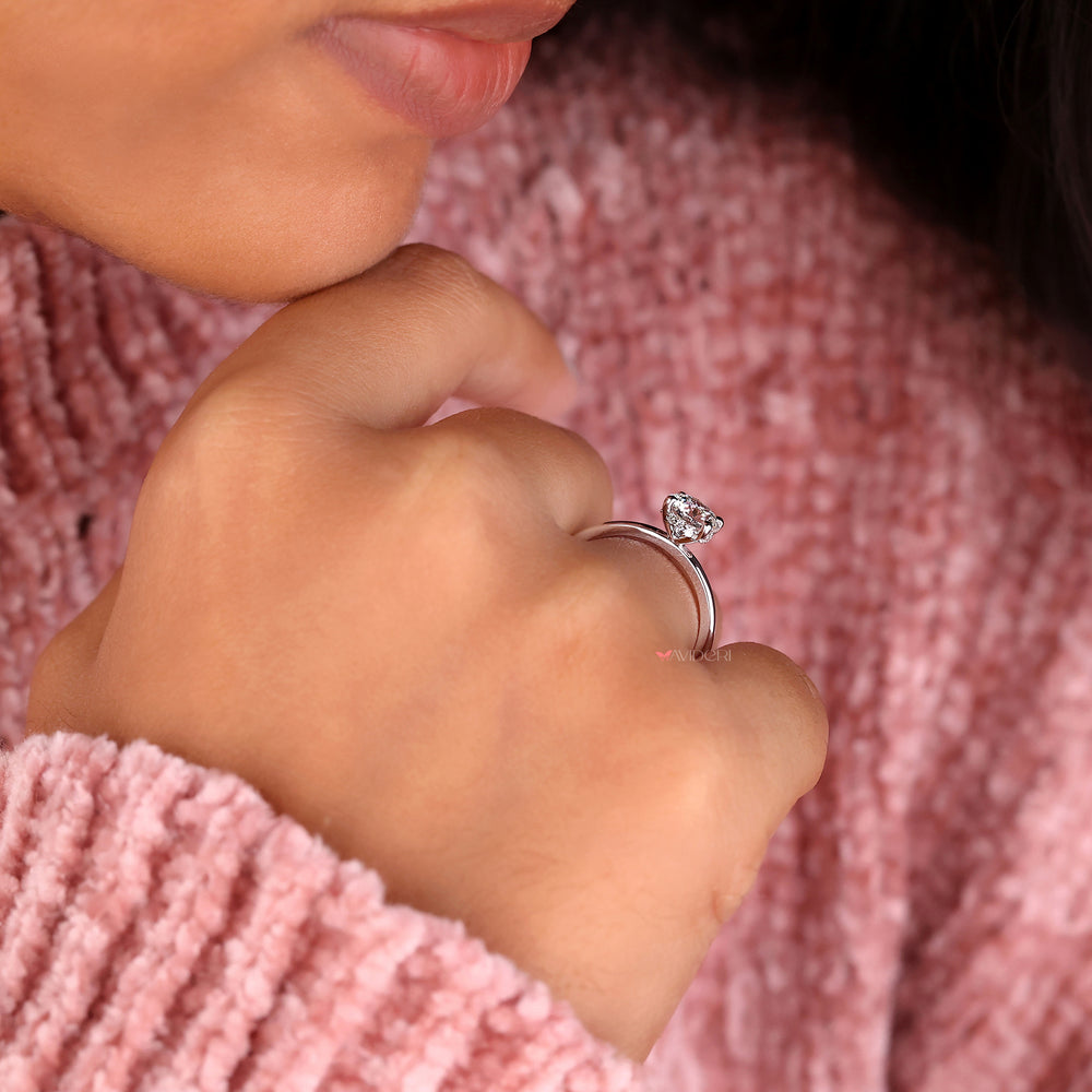 Diamond ring solitaire in a handmade ring design, crafted for exceptional quality and style.