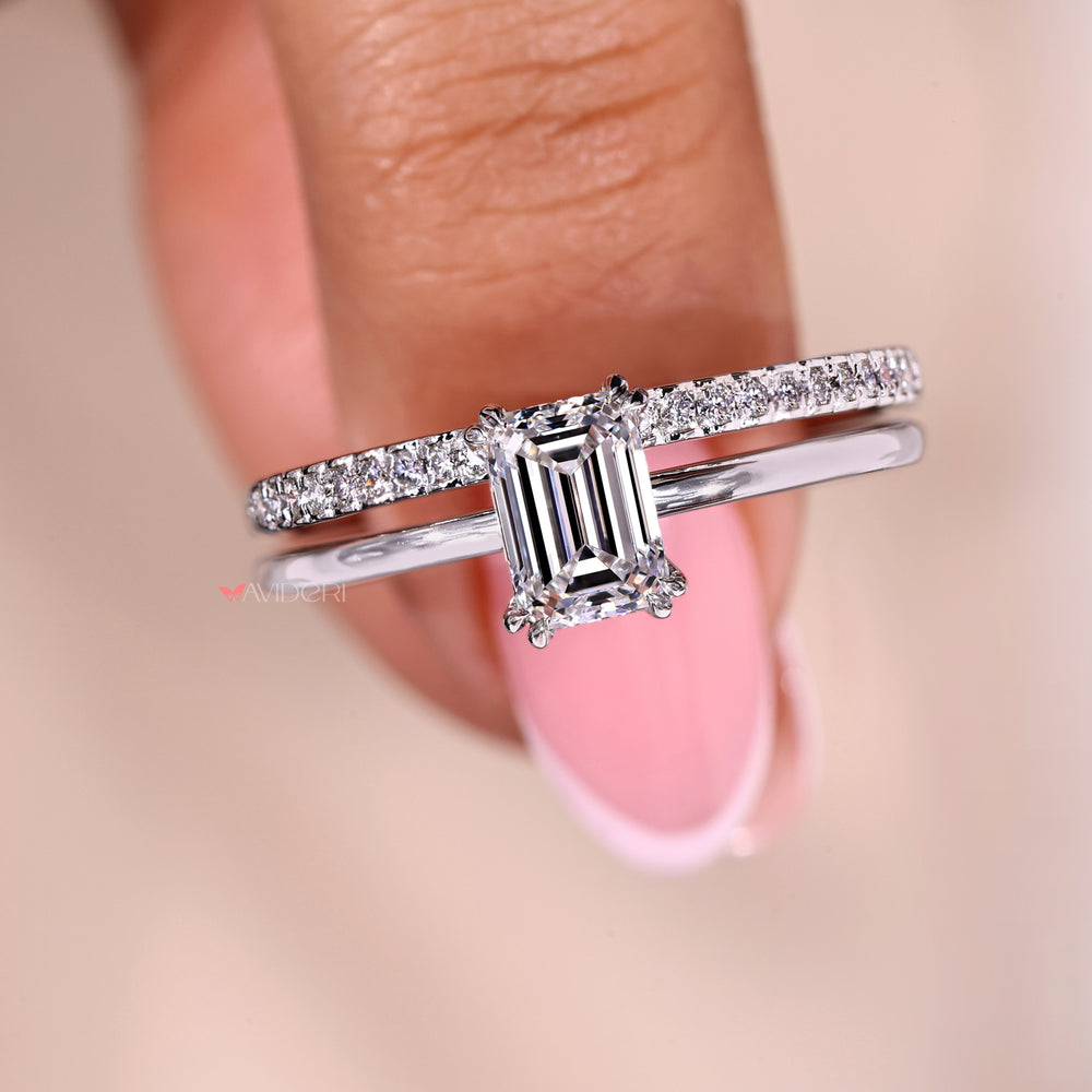 White gold engagement ring crafted for modern brides with a classic touch
