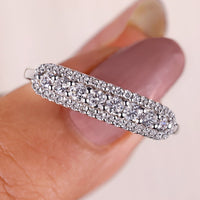 Round Shape Lab Diamond Wedding Band