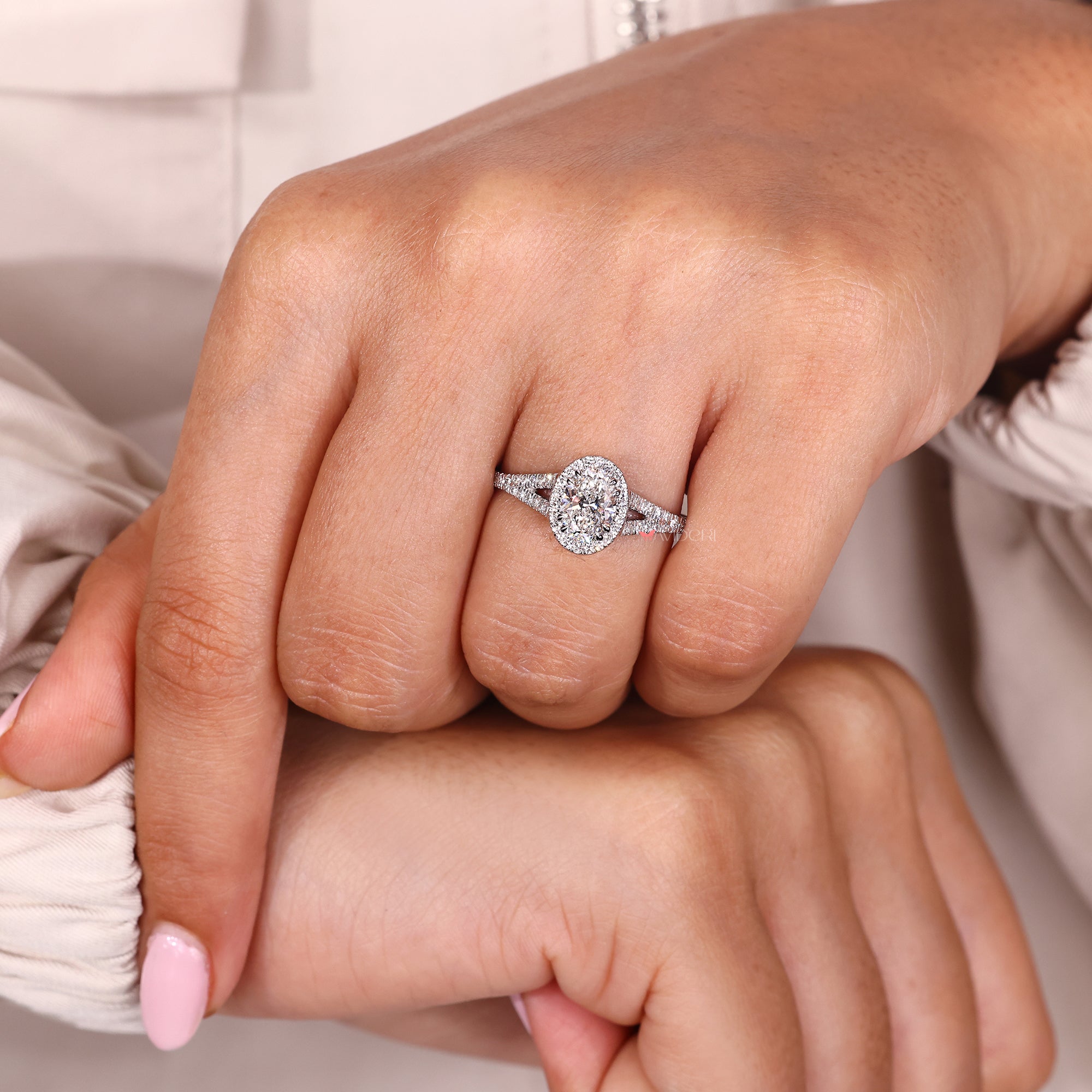 Custom engagement ring made with Lab Grown Diamond.