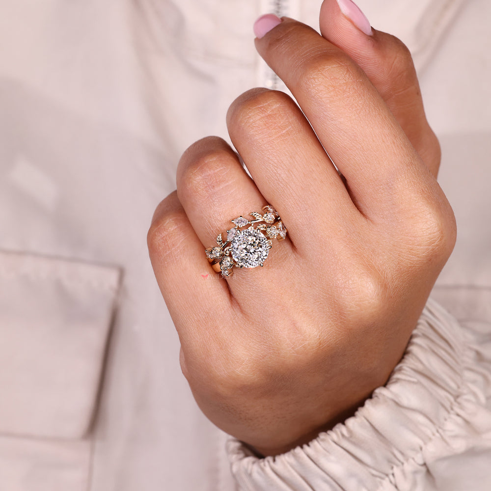 IGI certified Portuguese cut lab grown diamond bridal set by Avideri
