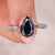 Engagement ring bypass setting with a unique, elegant design.