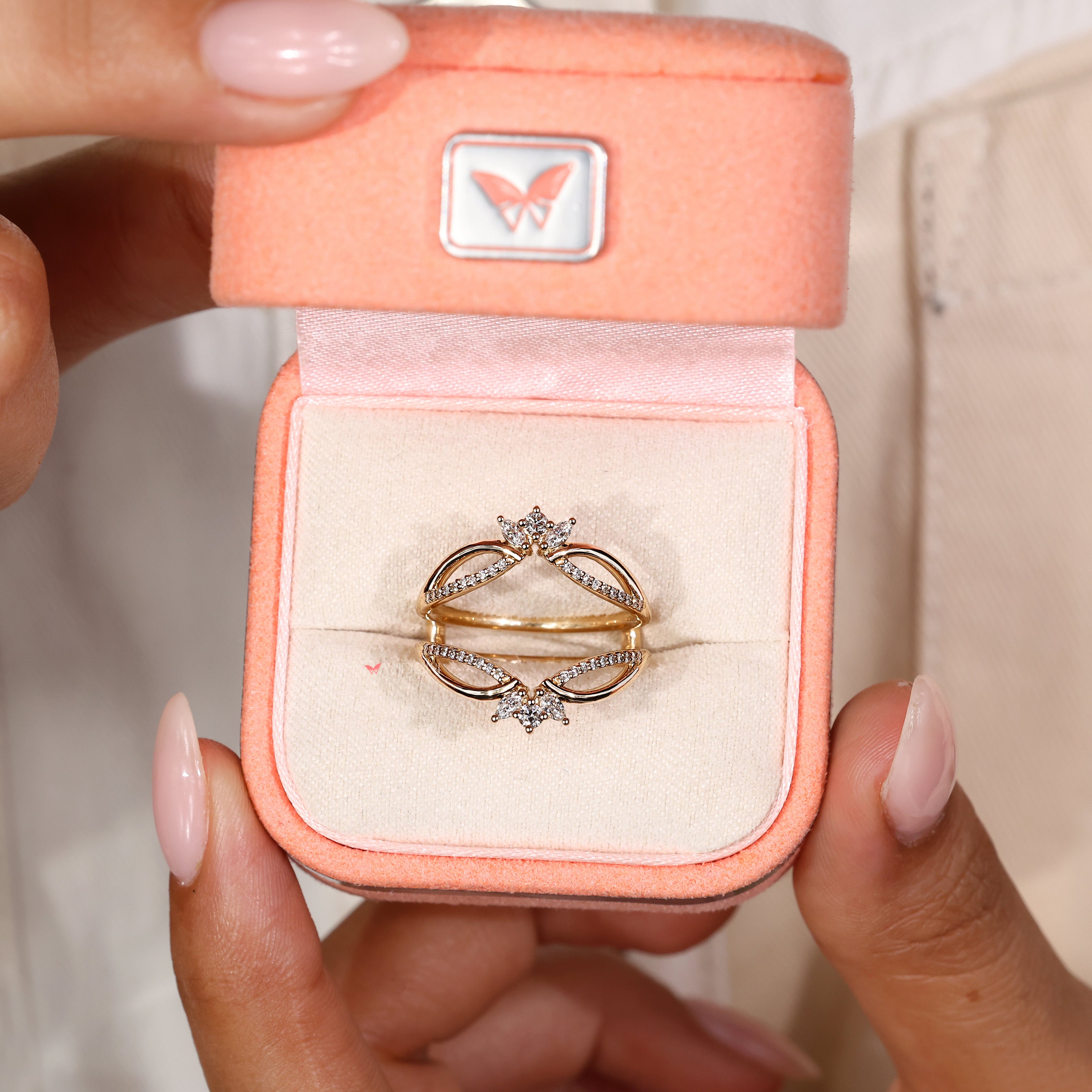 Lab grown marquise diamond band handmade.
