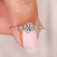 Five stone diamond ring five stone ring six prong engagement ring.
