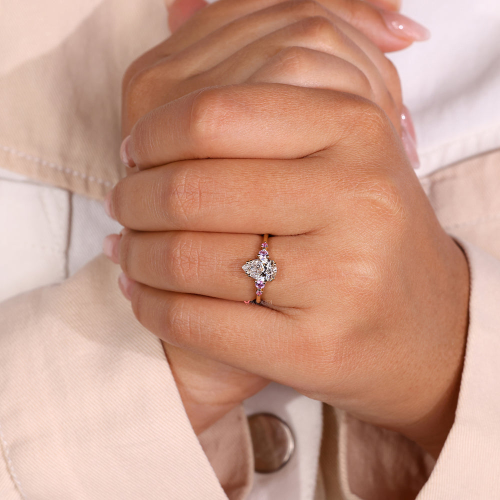 5 stone diamond ring offering unmatched brilliance with five lab-grown diamonds.
