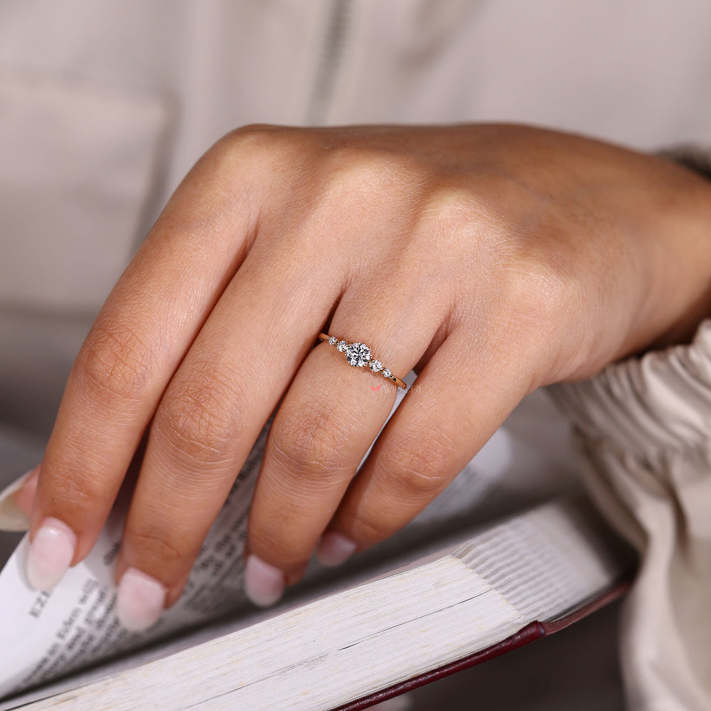 Yellow Gold Engagement Ring Simple Engagement Ring minimalist wedding band.
