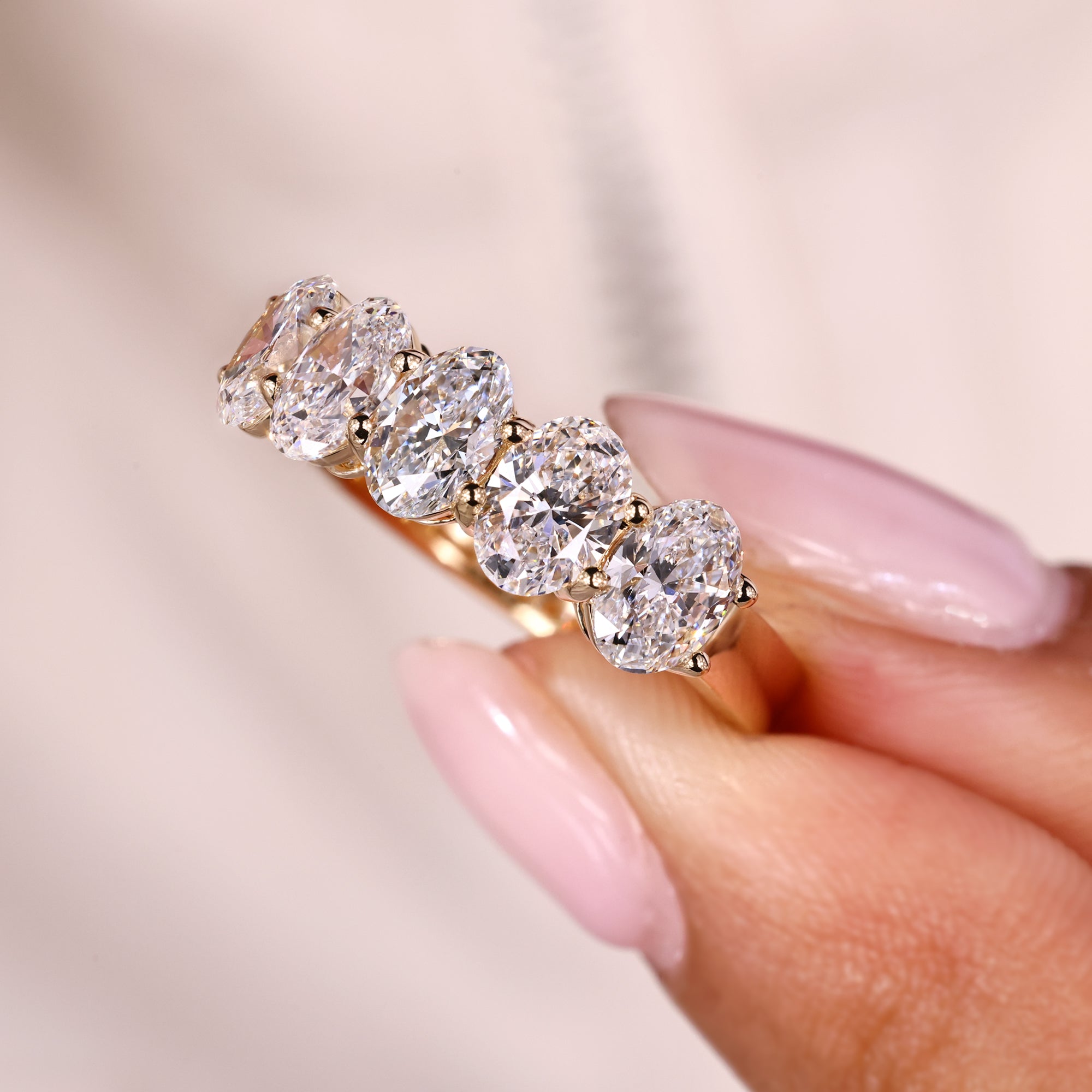 Custom wedding band crafted in  yellow gold.