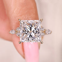 IGI Certified 5 Carat Princess Cut Diamond Ring