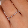 Full eternity band with round cut diamond band.