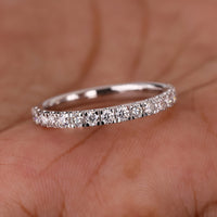 White Gold Round Half Eternity Band