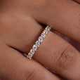 Full eternity band with continuous diamonds for a classic look.
