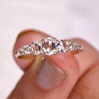 7 Stone Wedding Band Oval Round Rose Cut