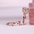 Oval and Marquise Cut Leaf Style Bridal Sets in rose gold.
