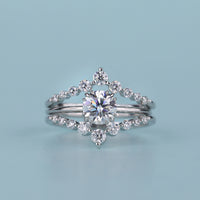 Round Cut Solitaire Ring With Guard Wrap Band