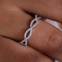 Twisted Wedding Band White Gold