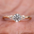 Lab Diamond Ring with round brilliant cut diamond crafted in Muse Setting, featuring ethical lab created diamonds for brilliance.

