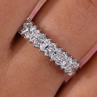 Half Eternity Wedding Band That Stacks Perfectly